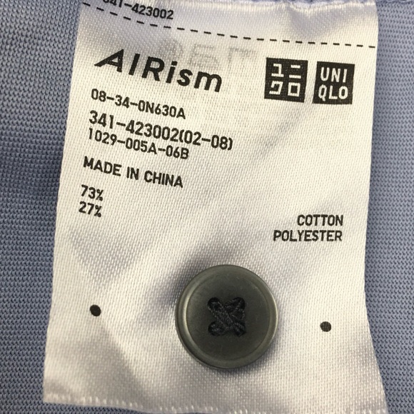 UNIQLO X THEORY Collaboration Airism Polo Shirt - Blue/Navy Size Stands Size S - Picture 9 of 12